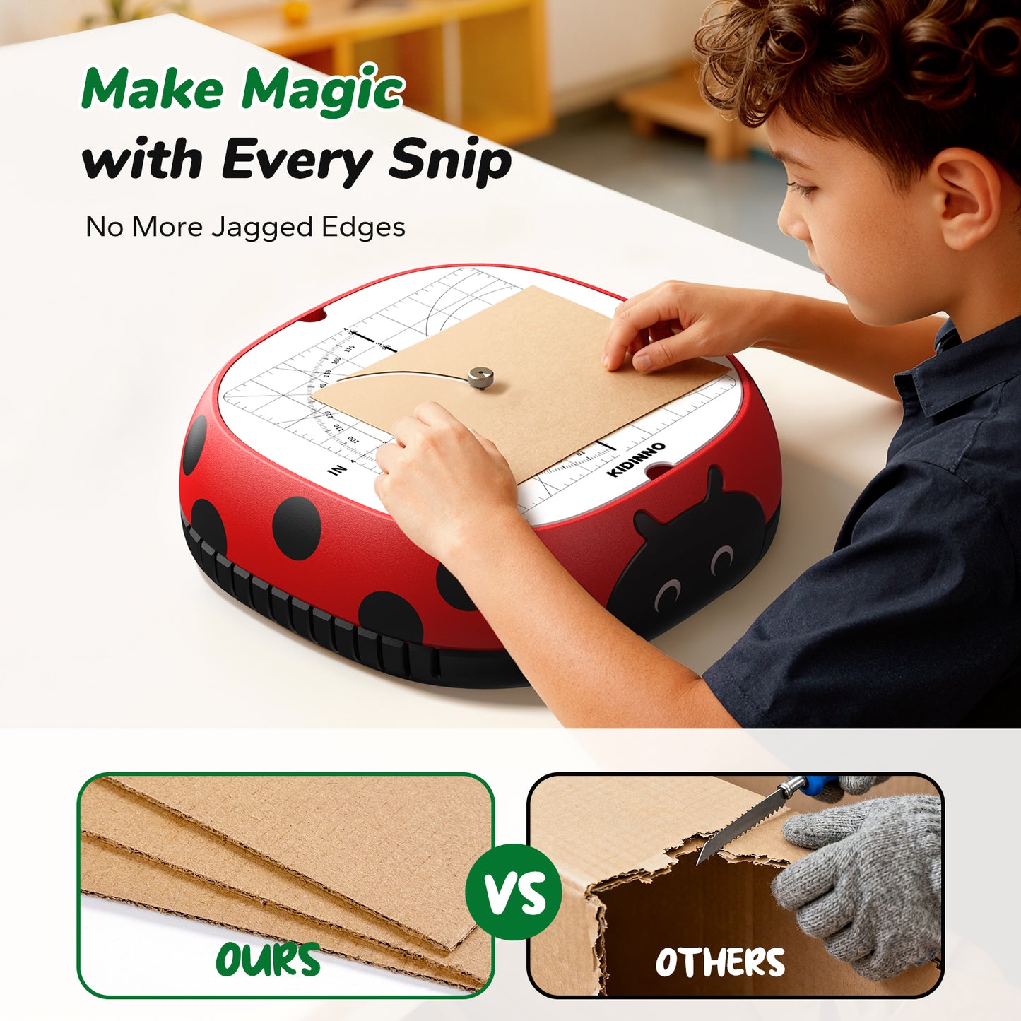 KIDINNO® Safe Power Cardboard Cutter for Kids