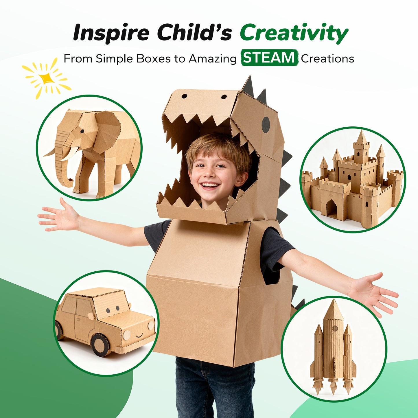 KIDINNO® Safe Power Cardboard Cutter for Kids