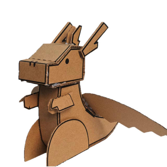 DIY Cardboard Dragon Project Template | Kidinno Digital Download